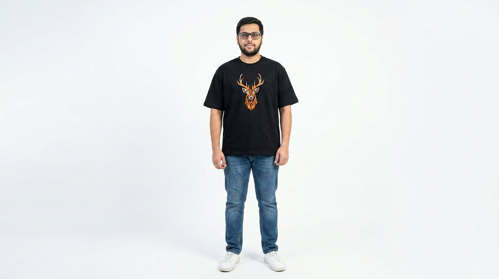 The Sovereign Stag Graphic Tee | Black