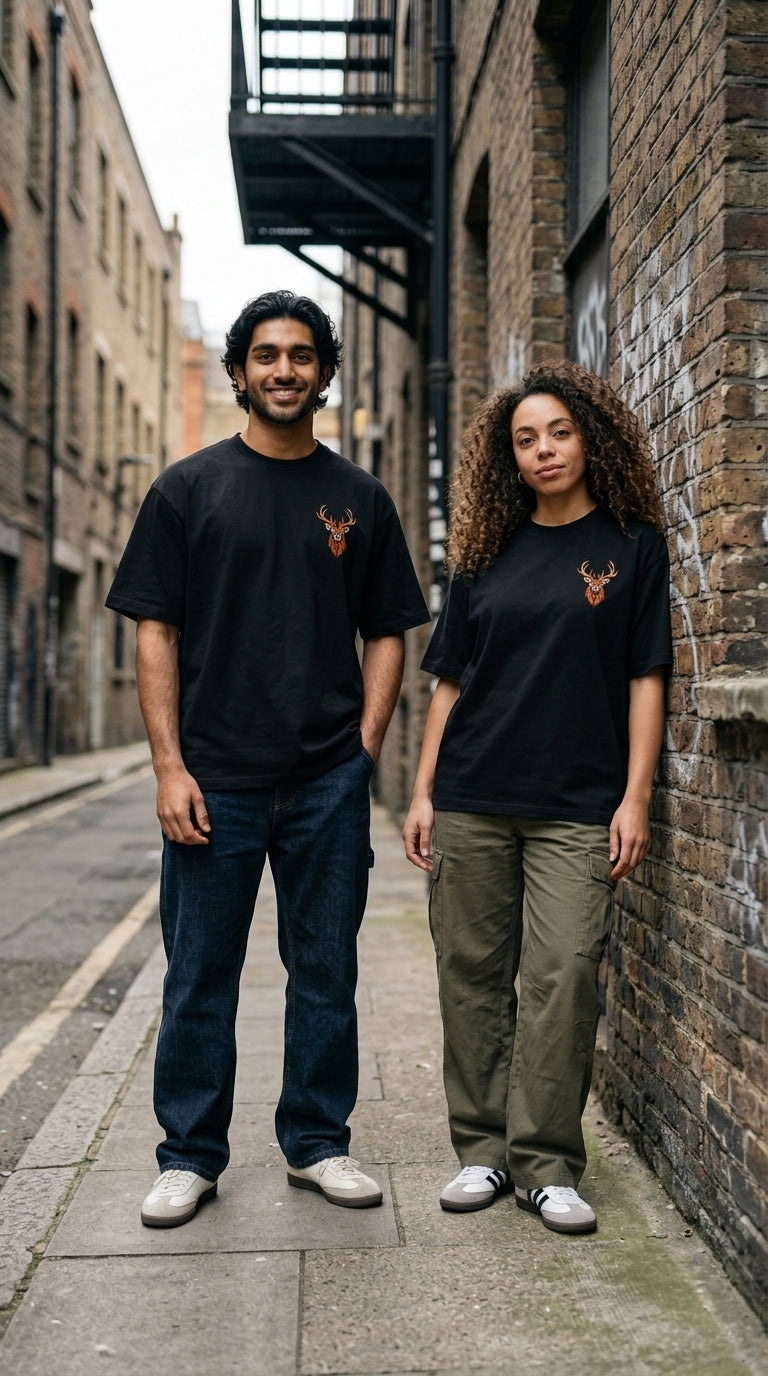 Ember Stag Tee | Black