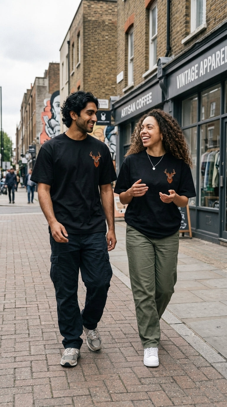 Ember Stag Tee | Black