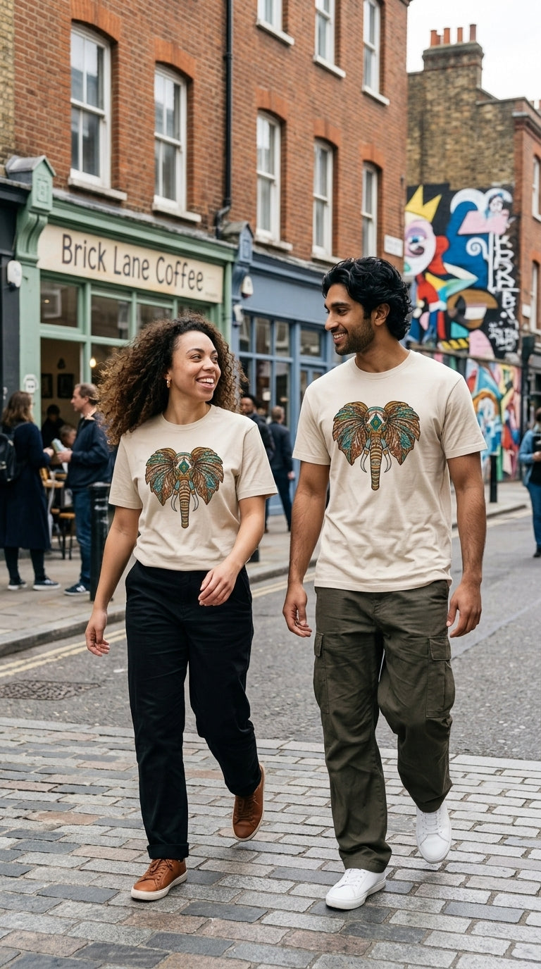 Artisan Elephant Tee | Cream