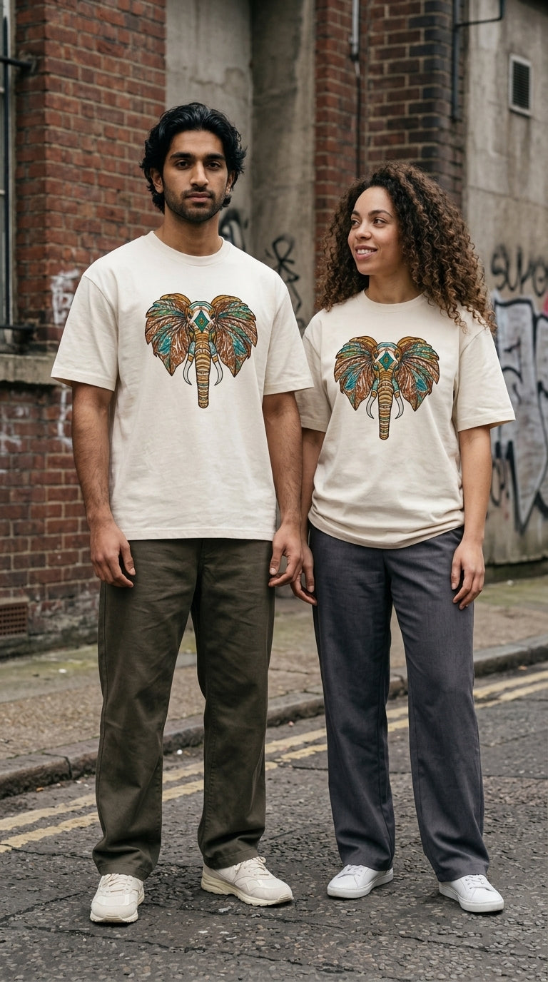 Artisan Elephant Tee | Cream