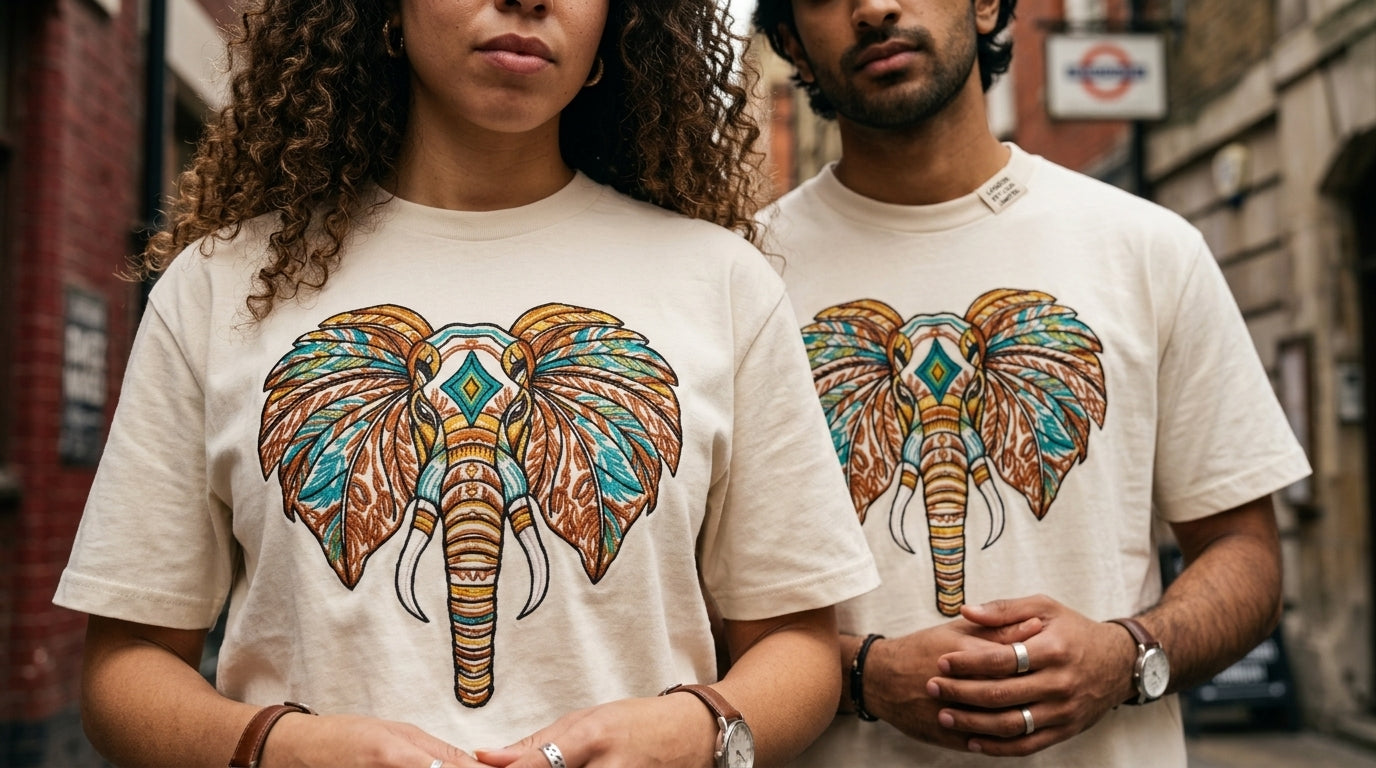 Artisan Elephant Tee | Cream