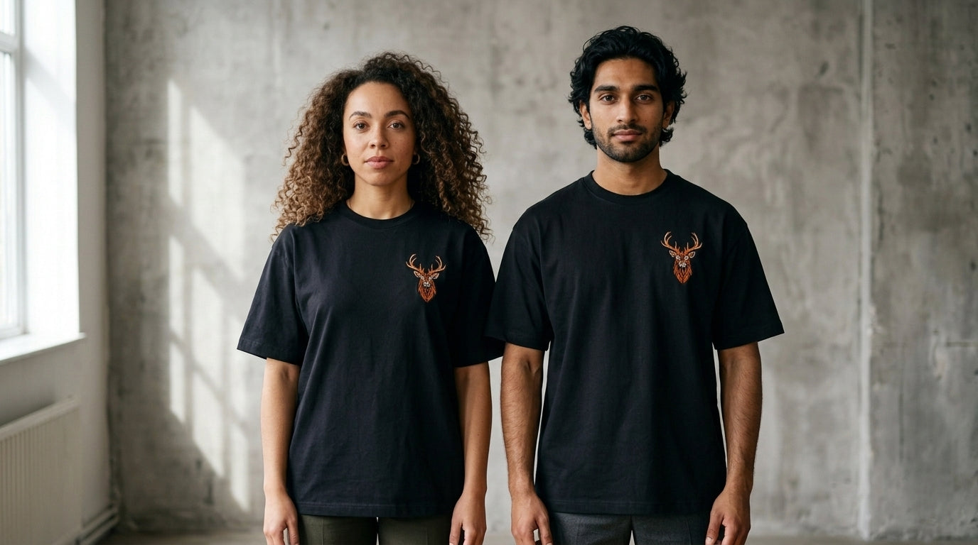 Ember Stag Tee | Black