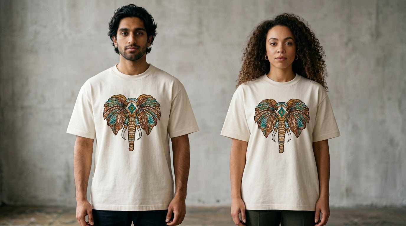 Artisan Elephant Tee | Cream