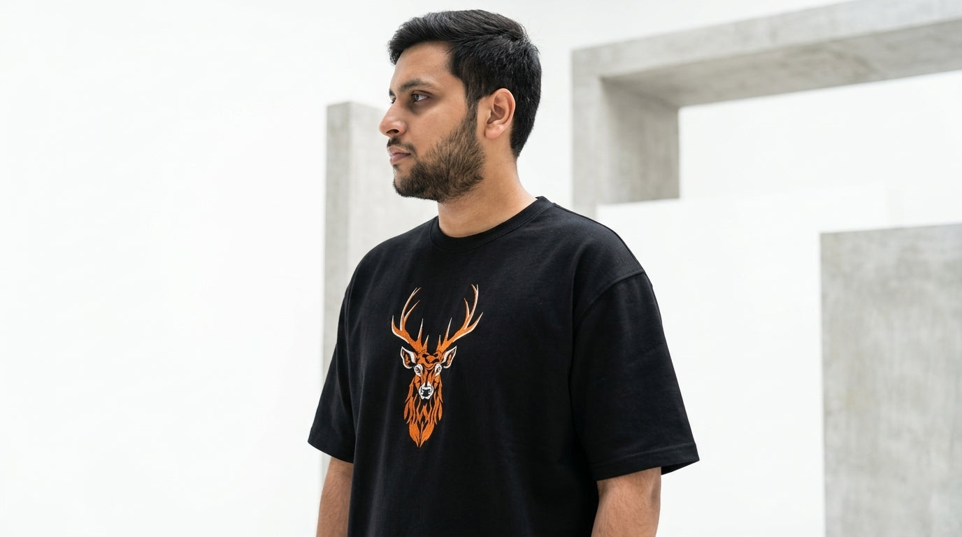 The Sovereign Stag Graphic Tee | Black